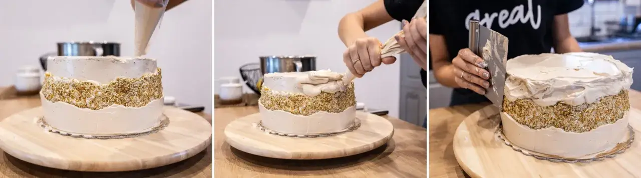 tort fault line cake, minimalistyczne dekoracje bok&oacute;w tortu