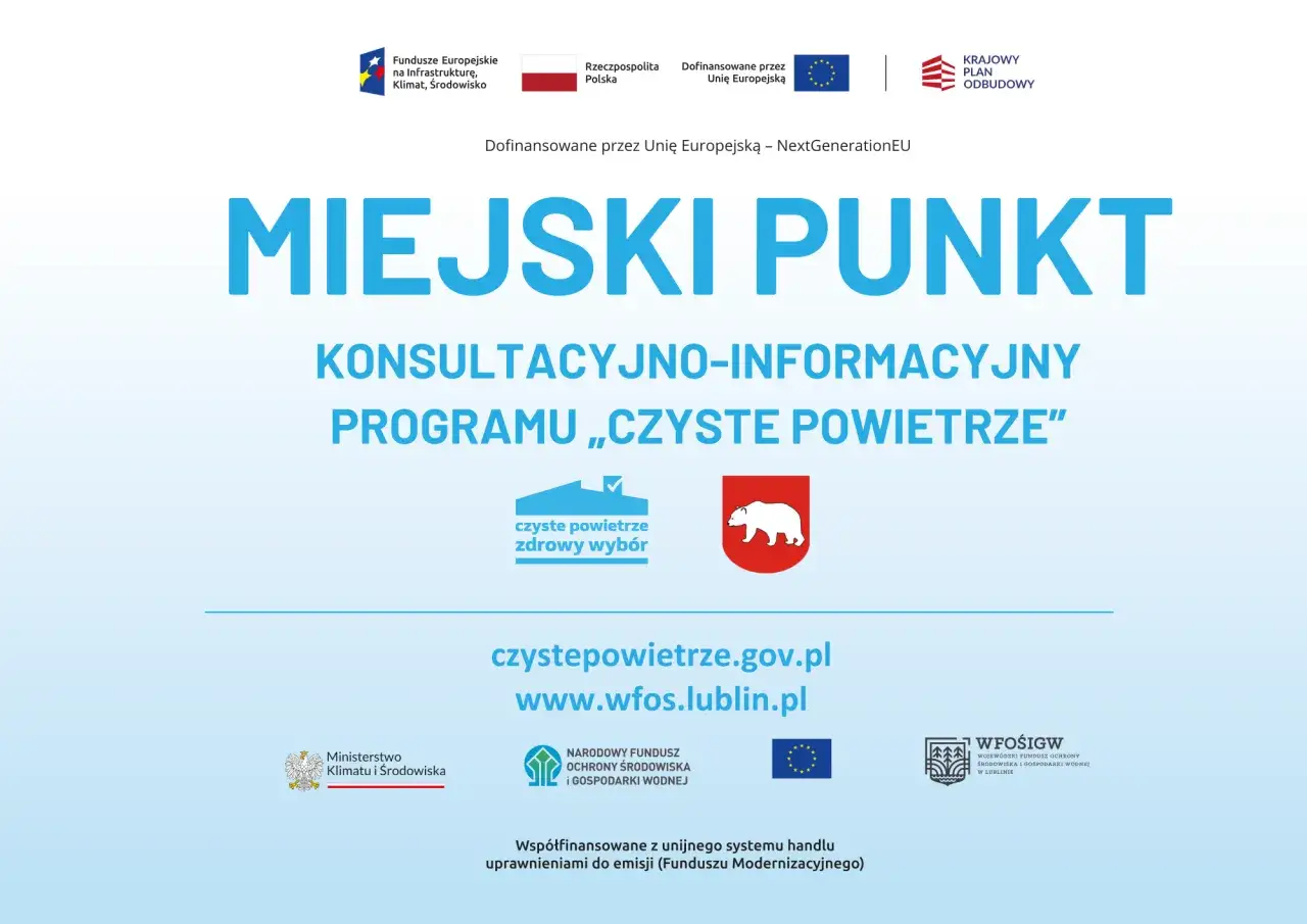 Miejski Punkt Konsultacyjno-Informacyjny Programu &bdquo;Czyste Powietrze&rdquo; &ndash; dowiedz się, do kiedy trwa program.