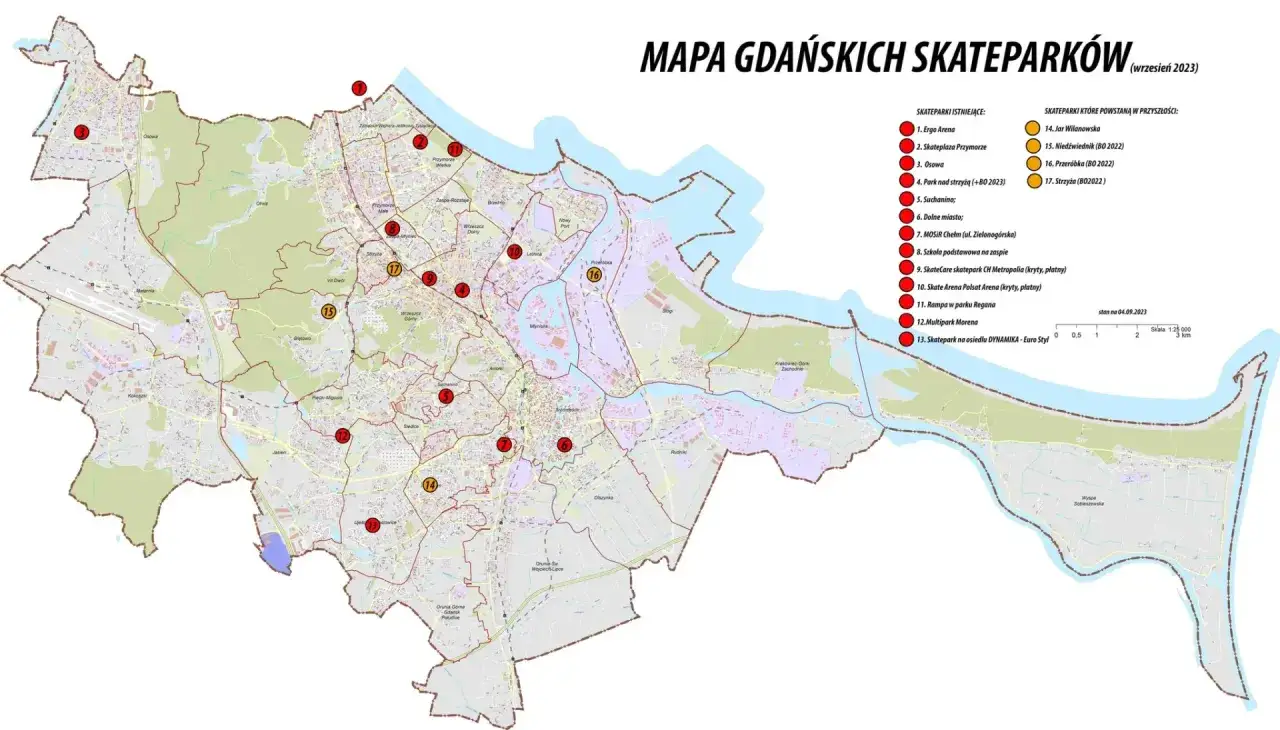 Mapa najlepszych skateparków w Polsce