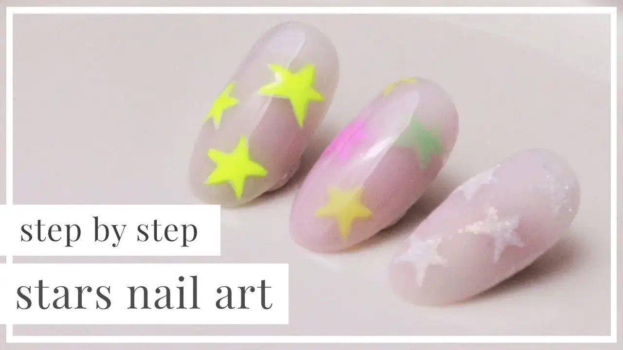 proste gwiazdki na paznokciach krok po kroku