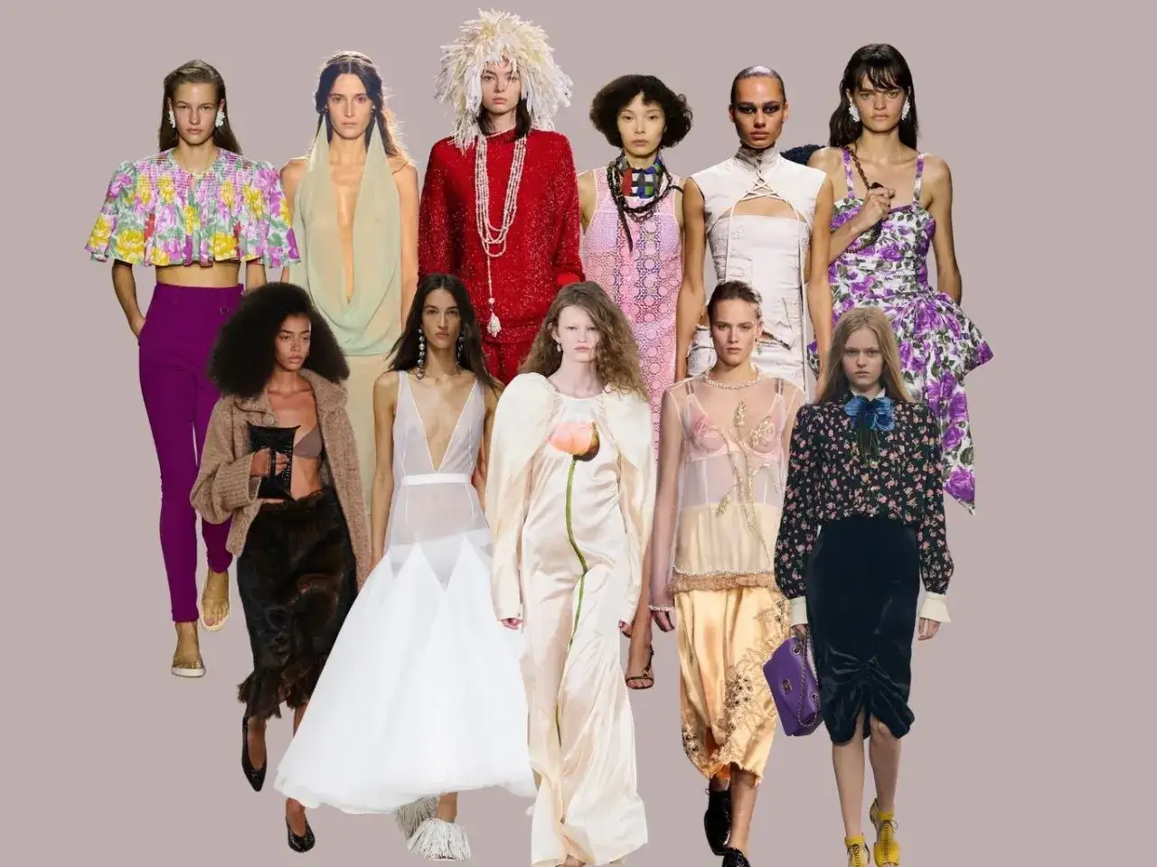 Kolekcja modeli prezentuje odważne kreacje, od kwiecistych sukienek po eleganckie garnitury. To inspiracja na modę na lato, pełną kolorów i wyrazistych stylizacji.