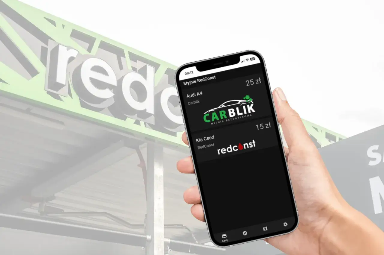 Aplikacja mobilna myjni bezdotykowej, program lojalnościowy