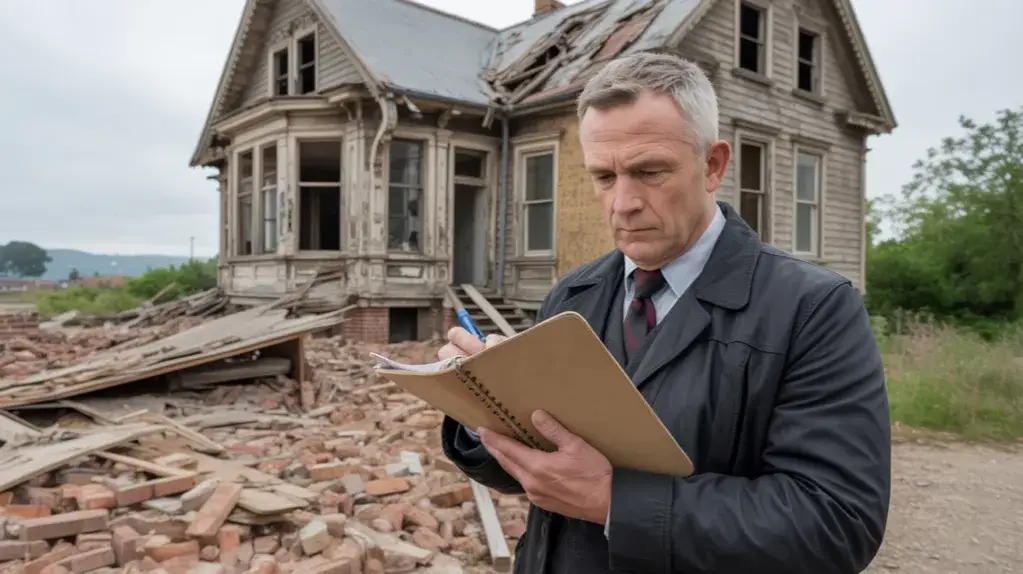 Zniszczony budynek zakaz użytkowania, grzywna nadzór budowlany