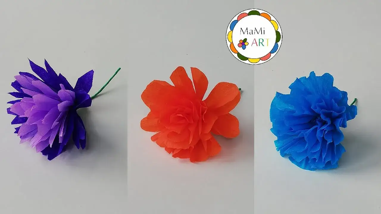 kwiaty z bibuły do palmy wielkanocnej