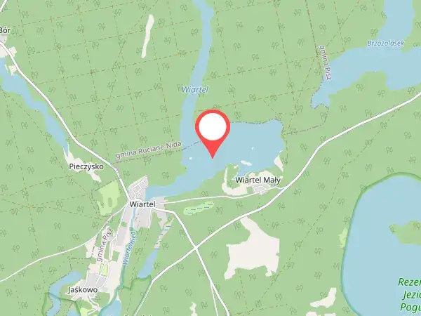 Mapa Jeziora Wytle i okolice