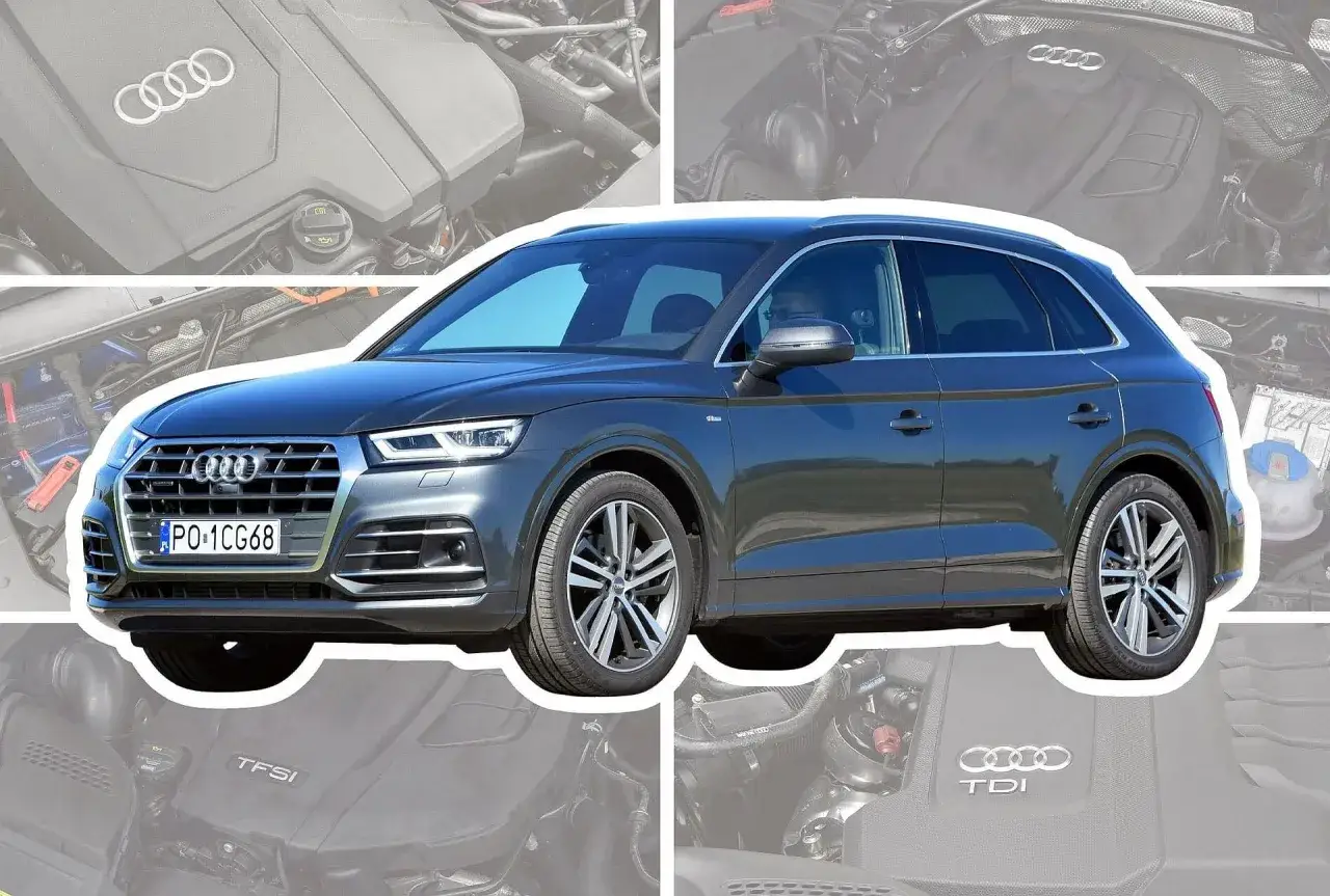 Szary Audi Q5 z silnikiem TFSI i TDI. Zastanawiasz się, jakie Audi wybrać?