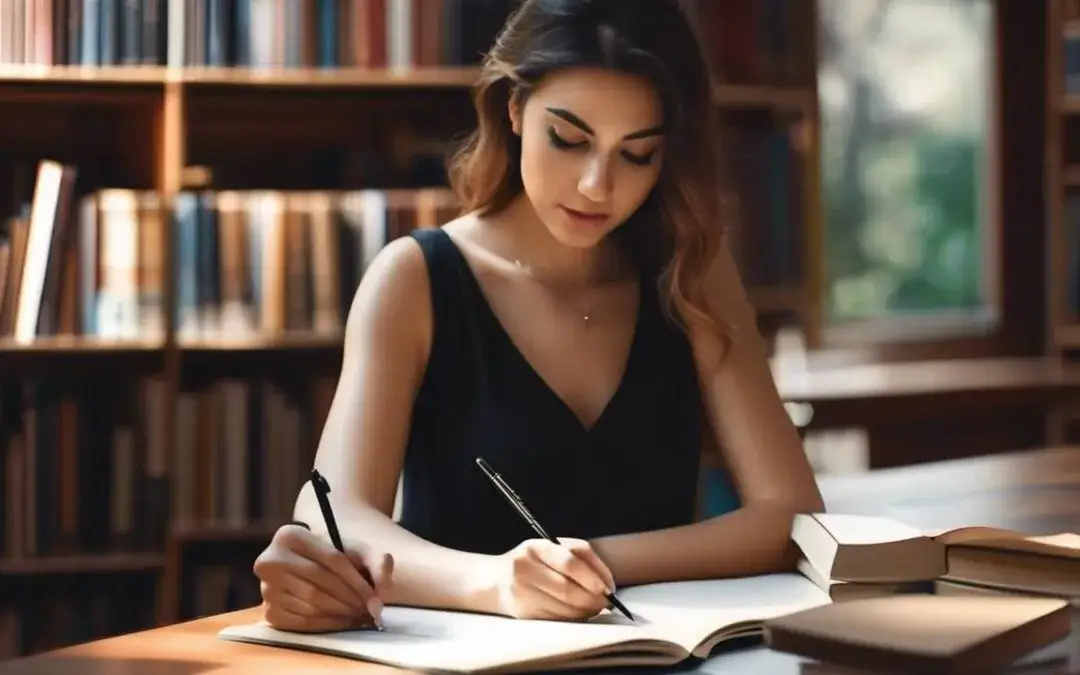 Osoba zastanawiająca się nad błędem w dokumencie, symbolizująca pułapki w dzienniku praktyk