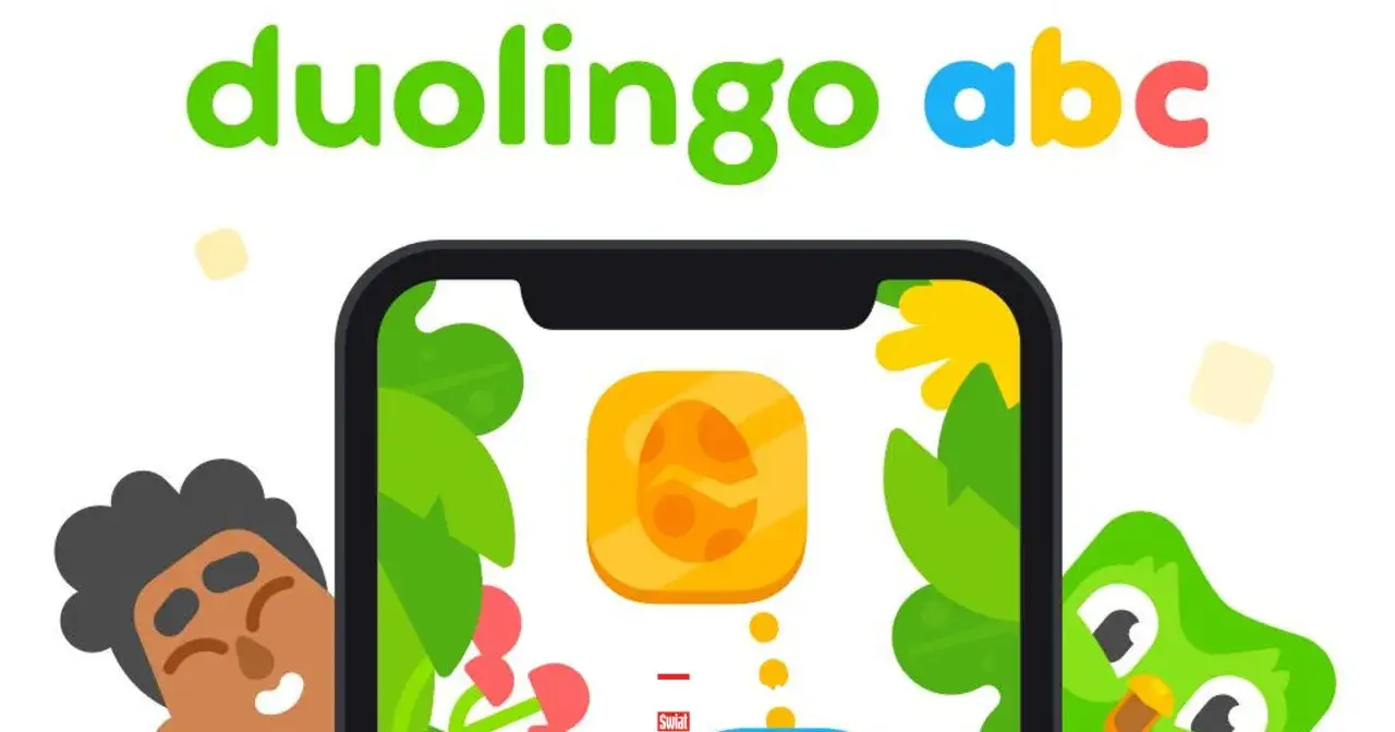 Duolingo ABC: darmowy program do nauki czytania dla dzieci. Wesoła sowa i chłopiec zachęcają do zabawy z literkami.