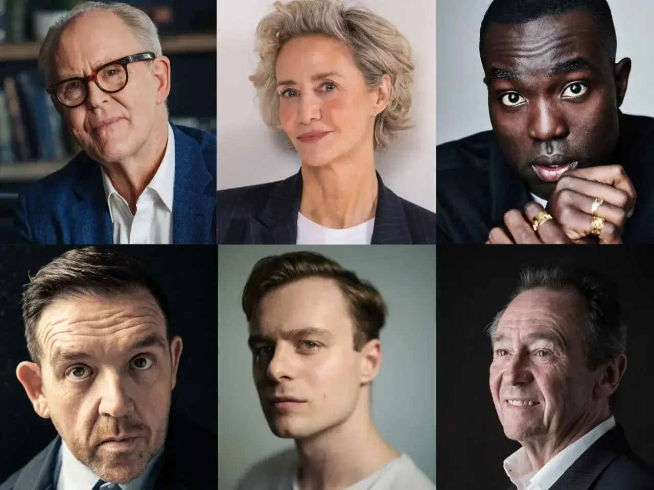 Aktorzy z nowego serialu Harry Potter: Ralph Fiennes, Emma Thompson, Adjoa Andoh, Matthew Lewis, Tom Felton, Warwick Davis.