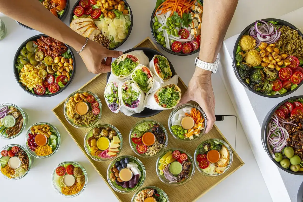 Vielf&auml;ltiges Catering Buffet oder Speisenpr&auml;sentation