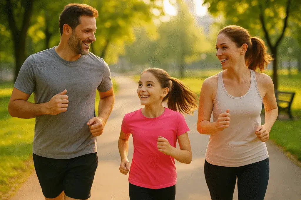 szczęśliwy biegacz w ruchu zdrowie