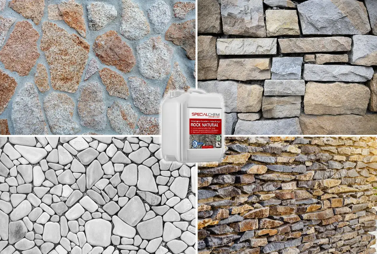 efekt impregnacji kamienia dekoracyjnego