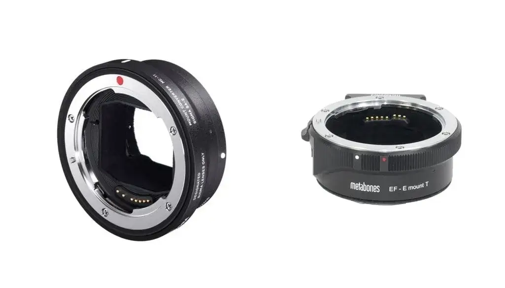 R&oacute;żne typy adapter&oacute;w do obiektyw&oacute;w fotograficznych