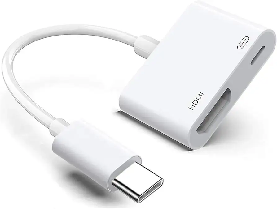 Lightning to HDMI adapter and USB-C to HDMI adapter