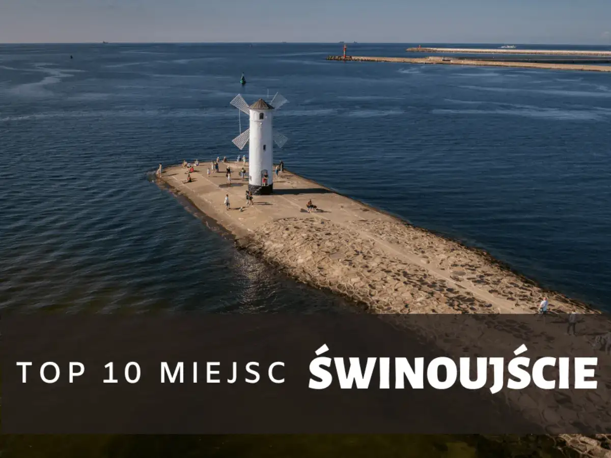 Wiatrak w Świnoujściu, symbol miasta, to jedno z miejsc, co warto zobaczyć w Świnoujściu. Spacer po falochronie i podziwianie morza to świetny pomysł.