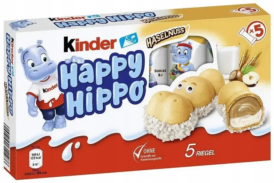 Kinder Happy Hippo smaki orzechowy kakaowy