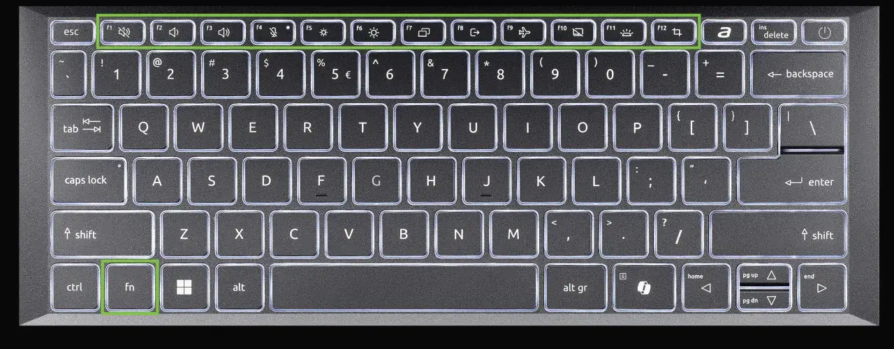 laptop touchpad ikona klawisza Fn