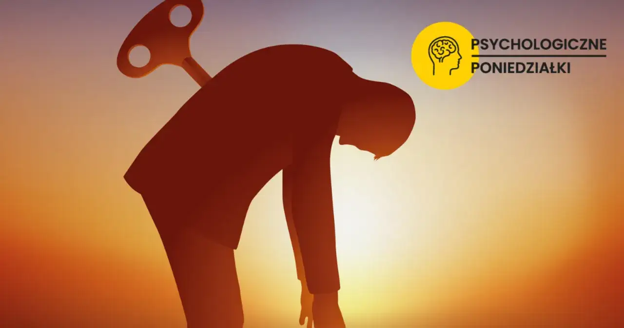 osoba z objawami wyczerpania lub niepokoju