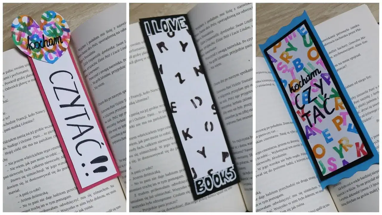r&oacute;żne kreatywne zakładki do książek diy
