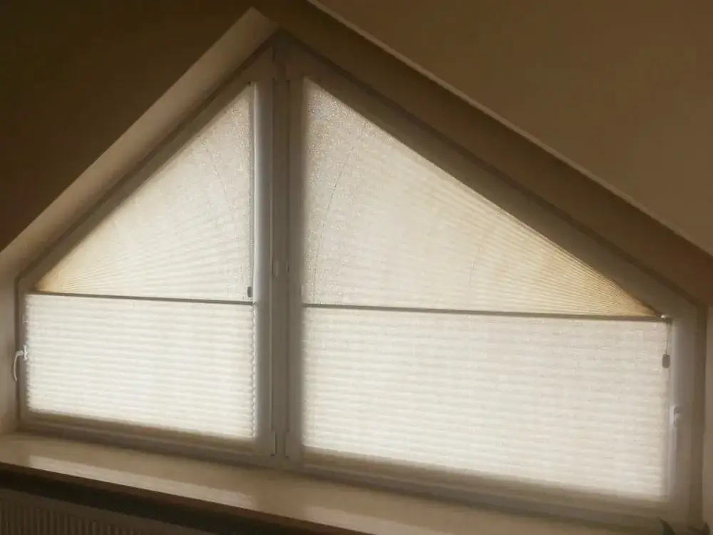 plisy okna skośne inspiracje