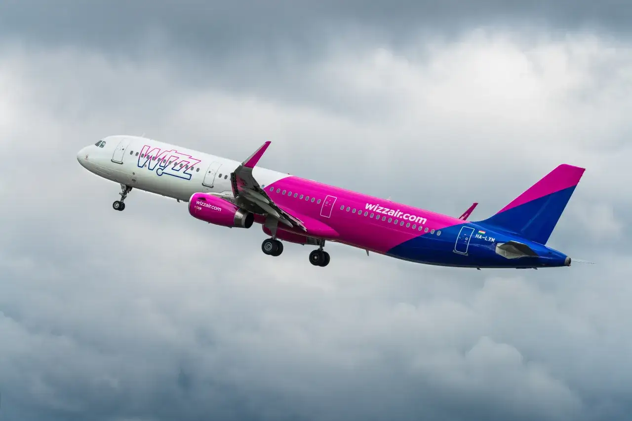 Mapa połączeń Wizz Air z Polski
