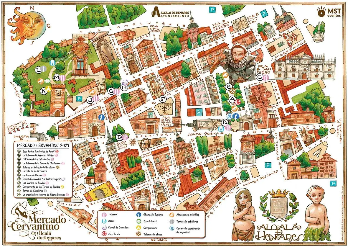 Mapa ruta de tapas Alcalá de Henares Casco Histórico