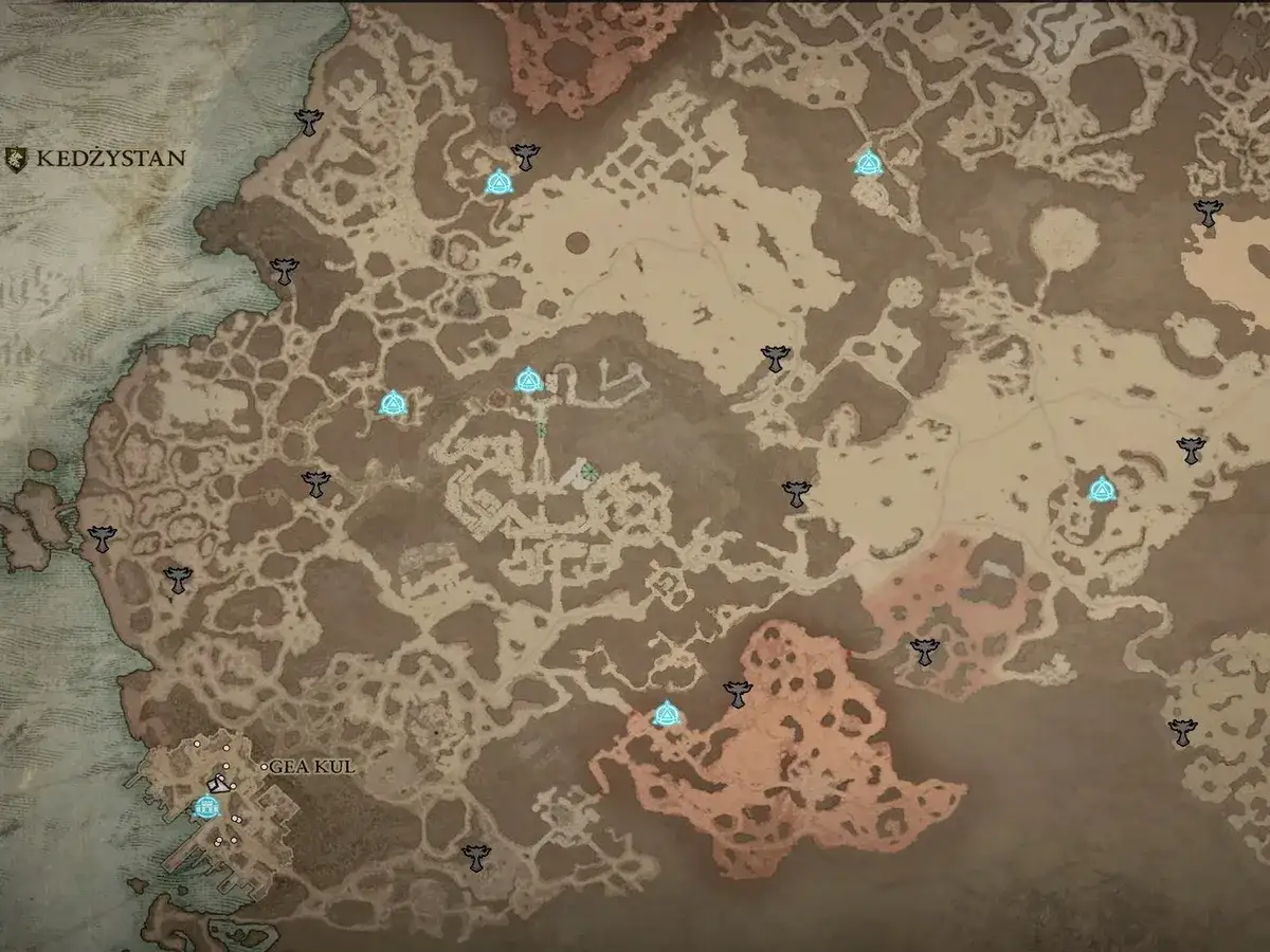 Diablo 4 Katedra Światłości lokalizacja mapa Kiowosad