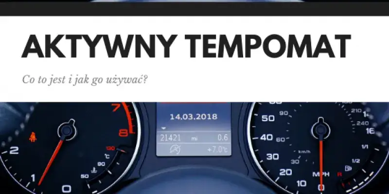 Aktywny tempomat ikona samoch&oacute;d bezpieczna odległość