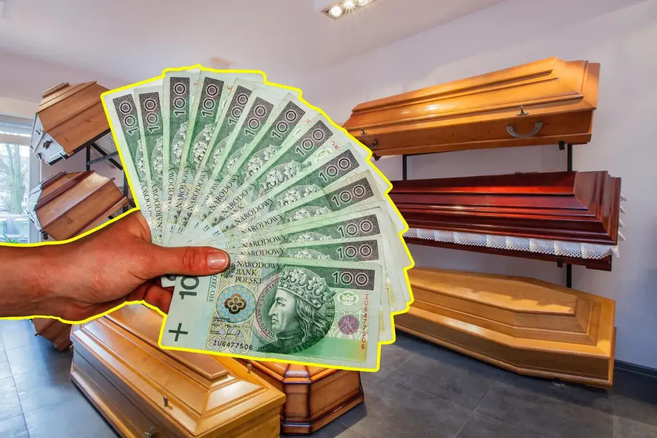 Dokumenty pogrzebowe, ręka podpisująca, pieniądze