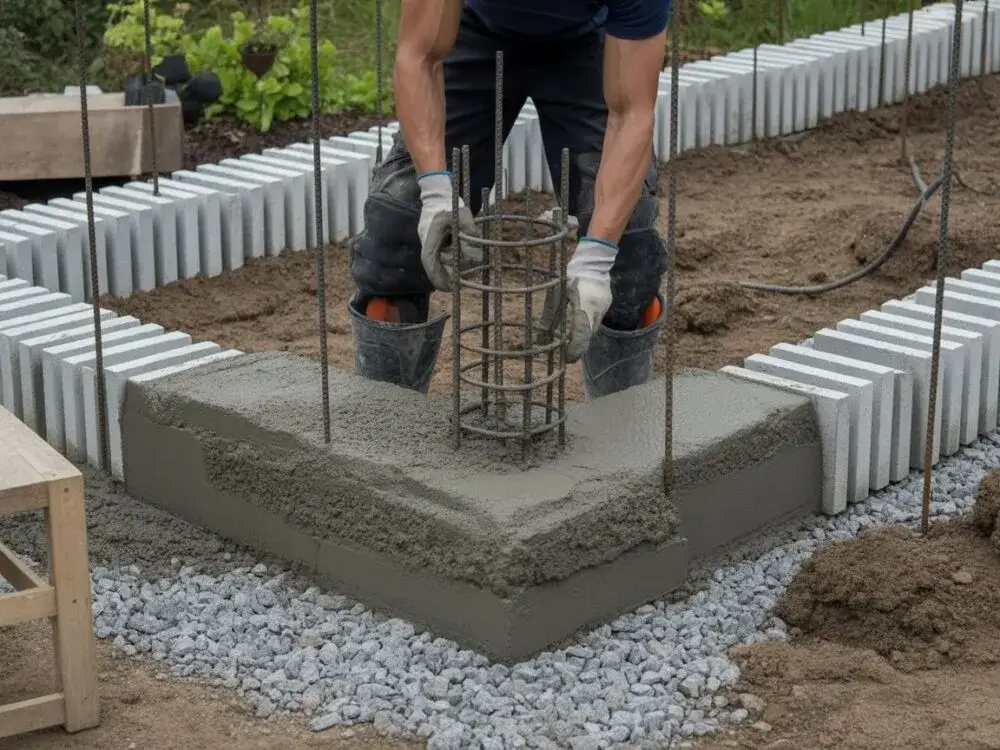 Uszkodzony fundament ogrodzenia przez mr&oacute;z, wysadziny mrozowe ogrodzenie