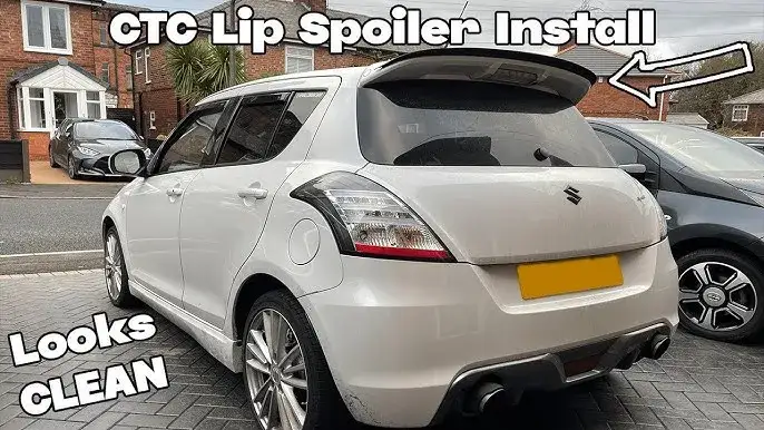montaż spoilera suzuki swift klejenie wiercenie