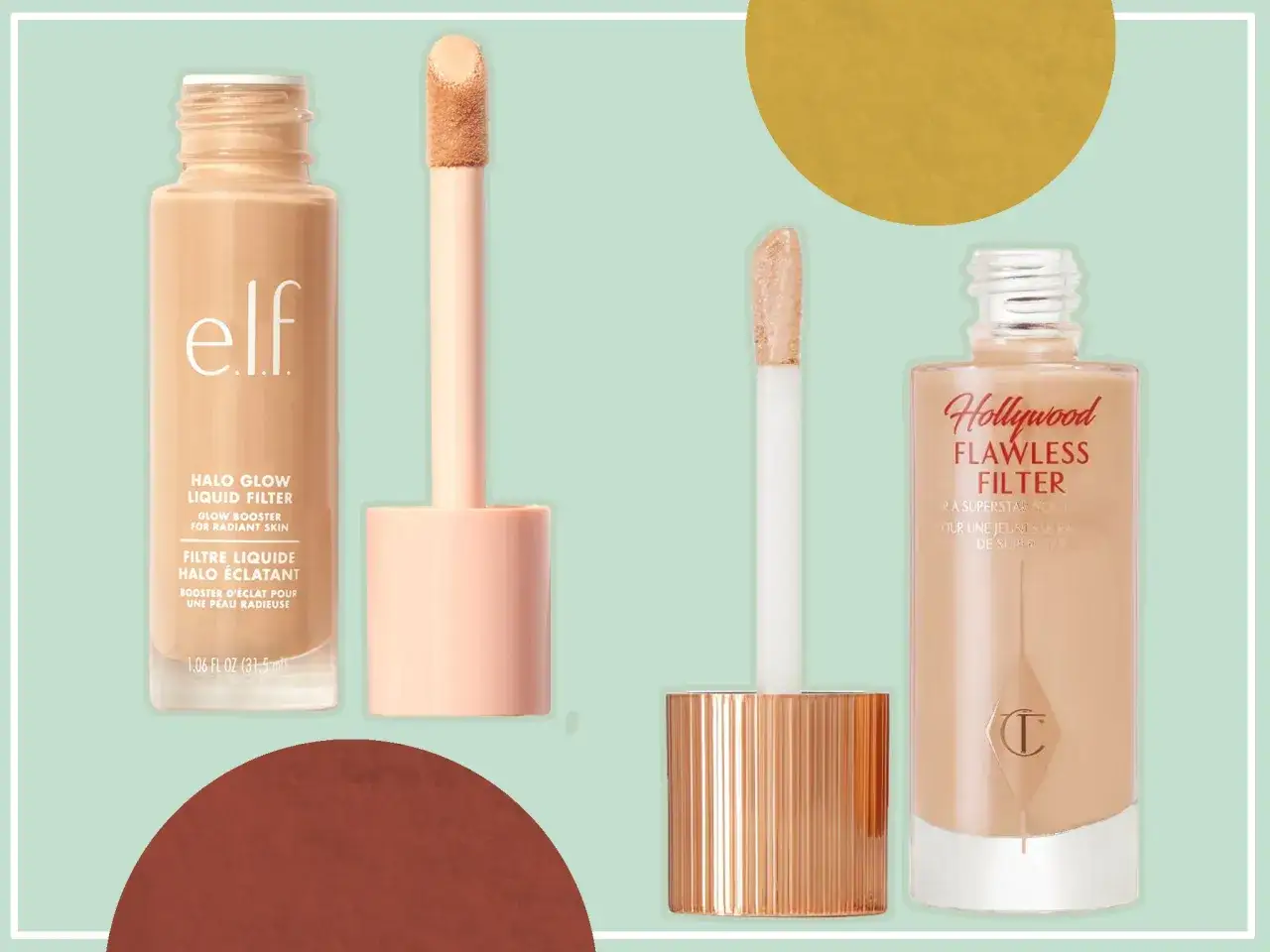 Charlotte Tilbury Hollywood Flawless Filter vs e.l.f. Halo Glow