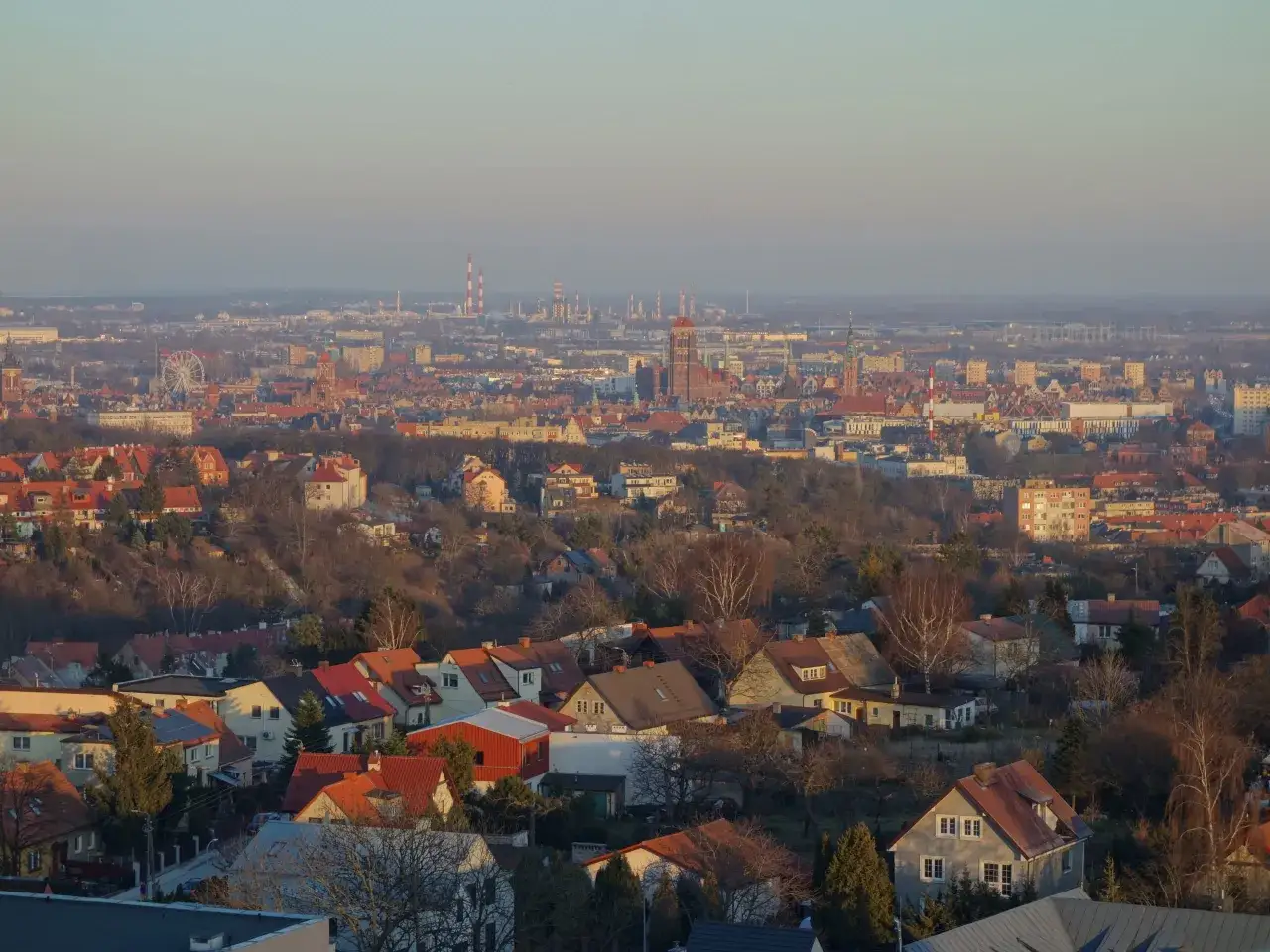 Gdańsk Motława widok z g&oacute;ry