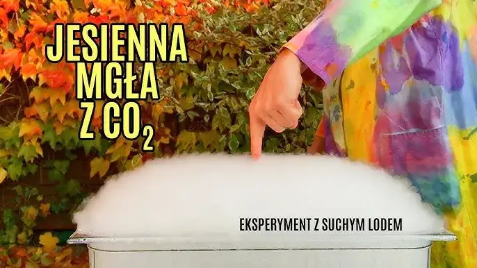 eksperyment suchy lód mgła bańki