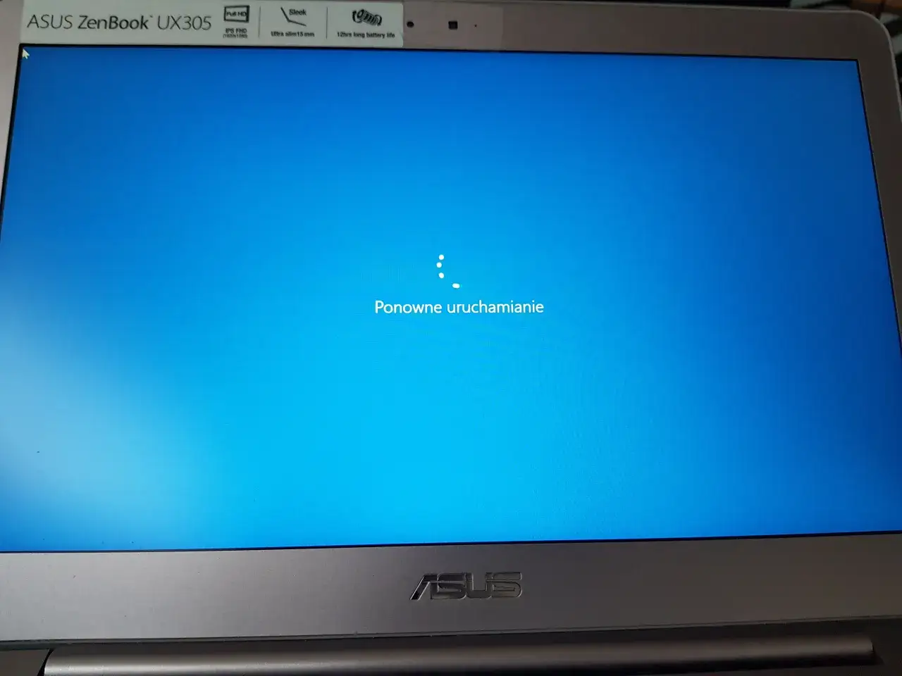 laptop menu start uruchom ponownie