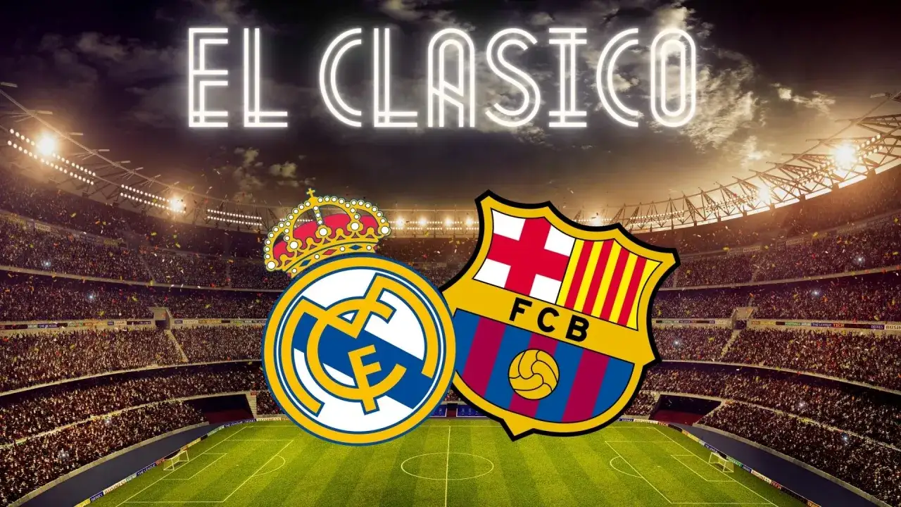 El Clásico: Real Madryt kontra FC Barcelona na tle pełnego stadionu. Kto jest lepszy?
