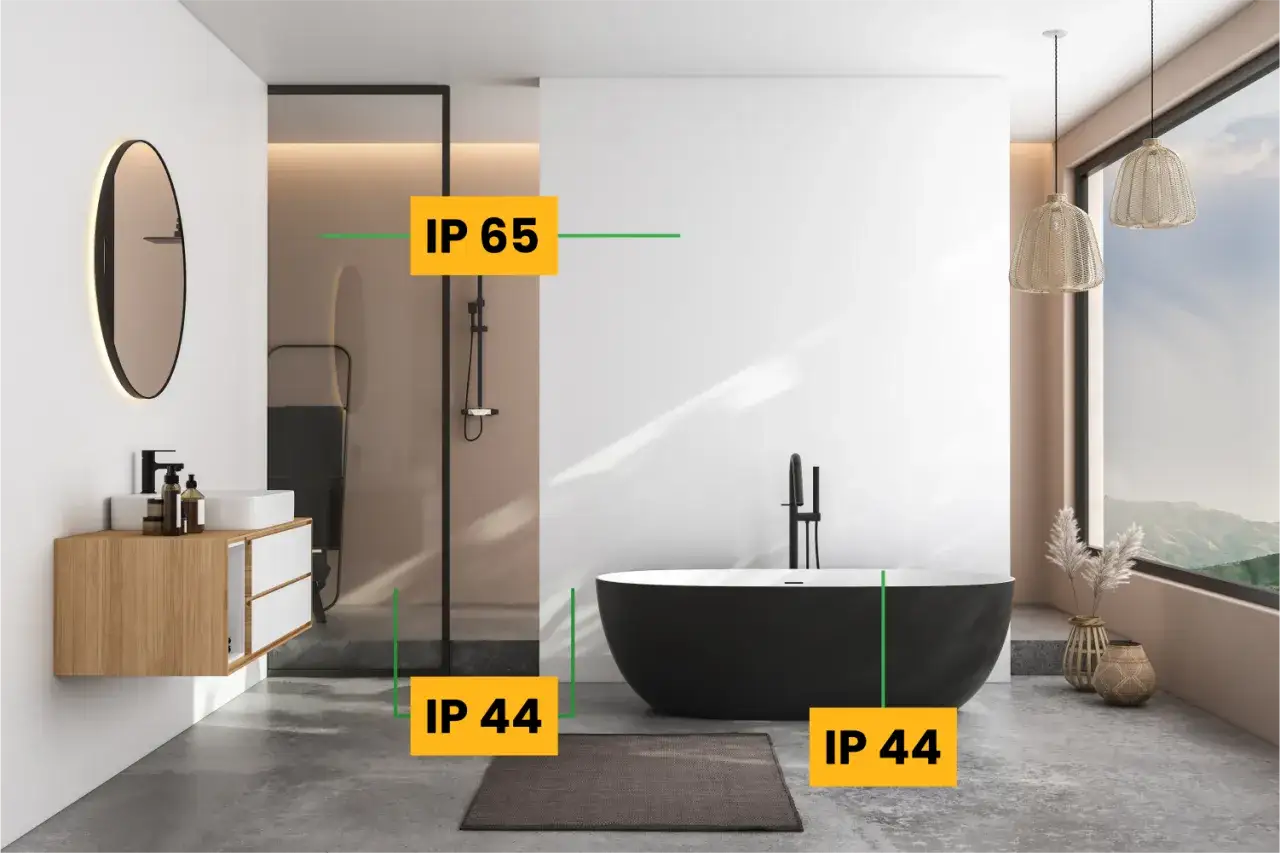 Niebezpieczeństwo woda prąd łazienka