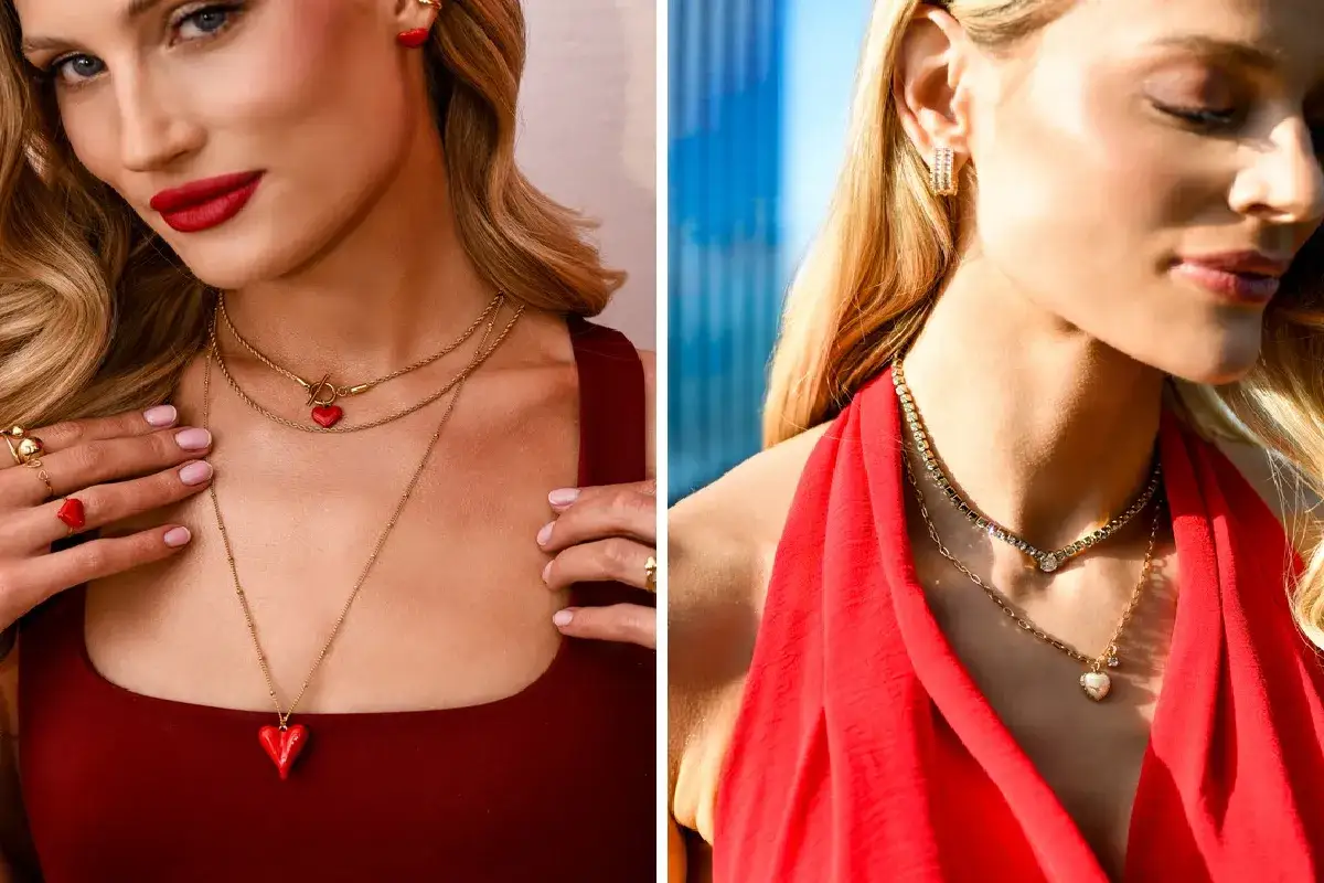 Biżuteria do sukienki z dekoltem V