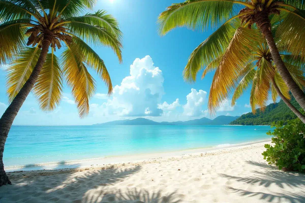 Rajska plaża na Zanzibarze lub w Tajlandii