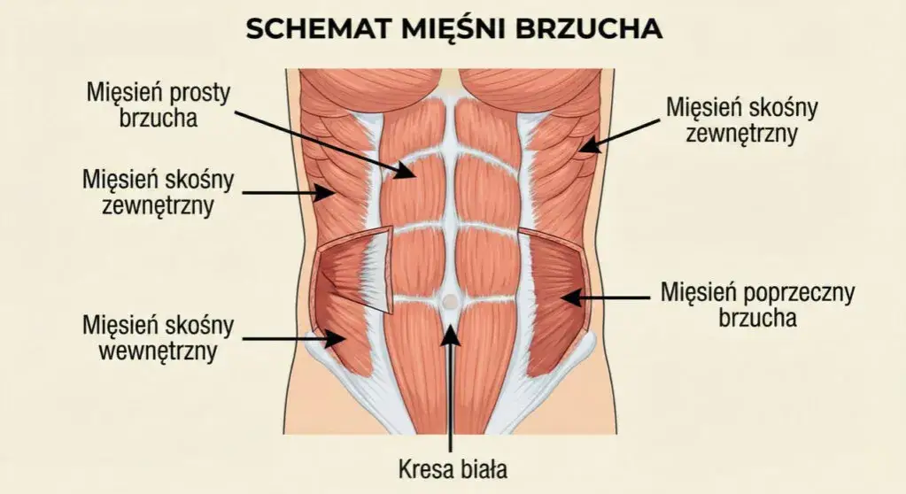 regeneracja mięśni brzucha schemat