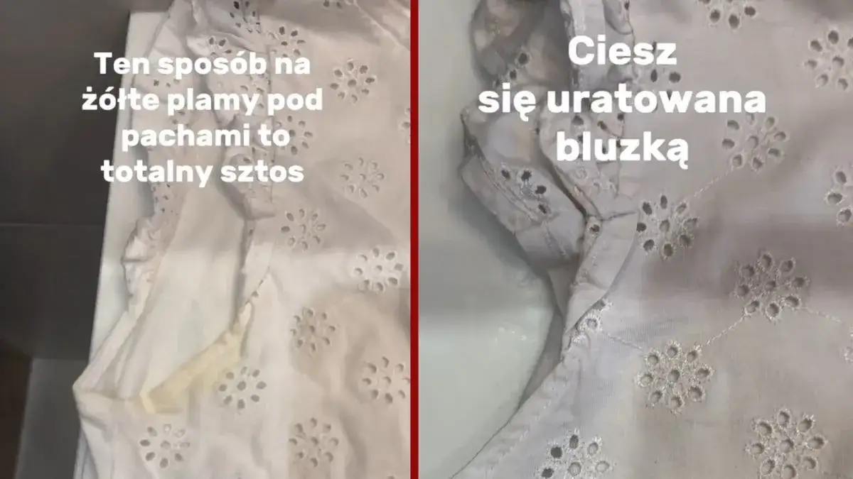 domowe sposoby na żółte plamy na białych ubraniach