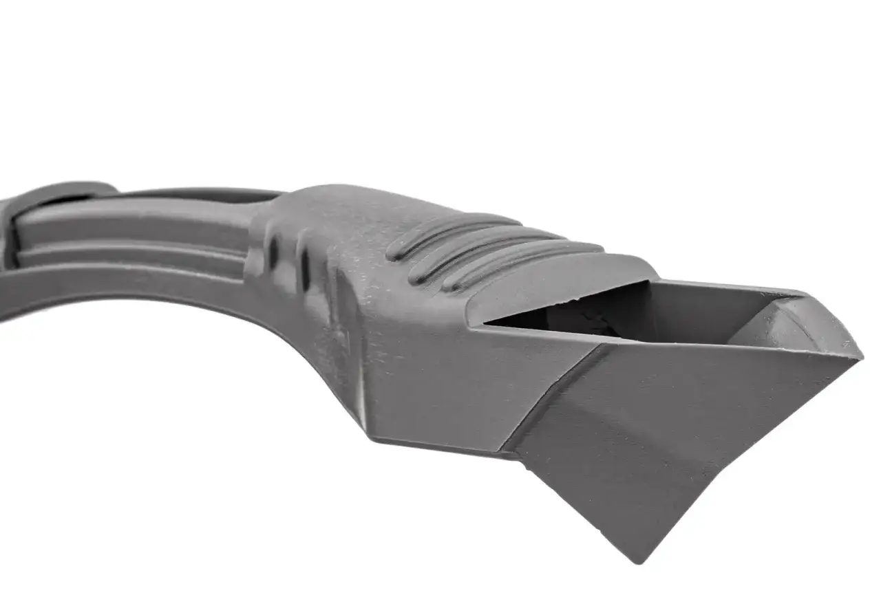 Szary przyrząd do fugowania, idealny do precyzyjnego nakładania silikonu warstwami.