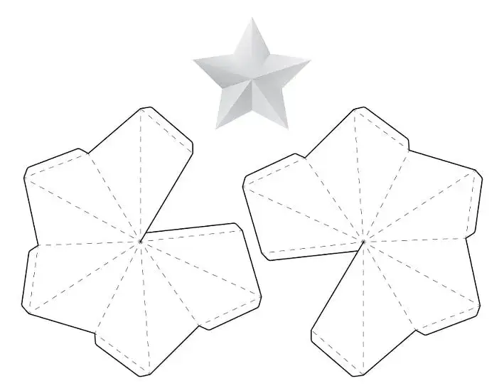 Szablon gwiazdy betlejemskiej 3D do druku