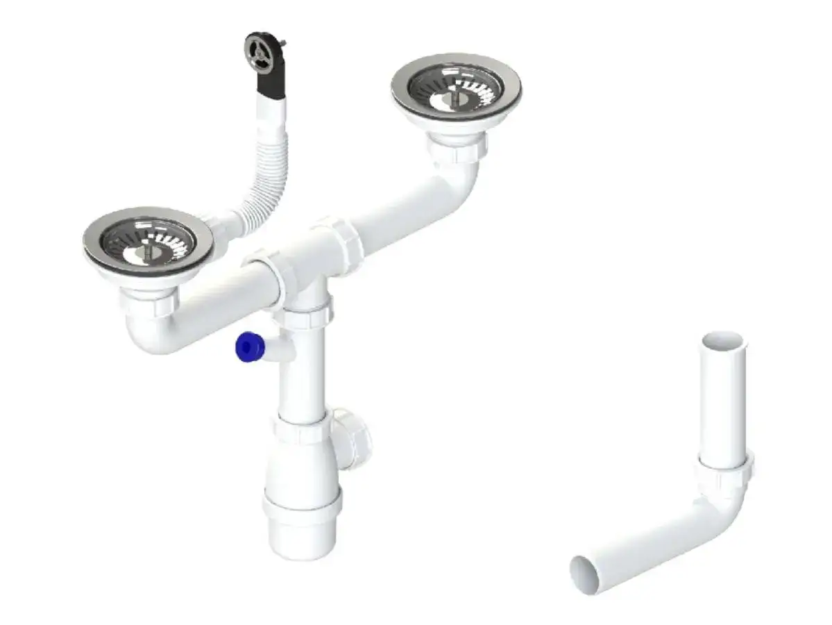 typy syfon&oacute;w do zlewu dwukomorowego