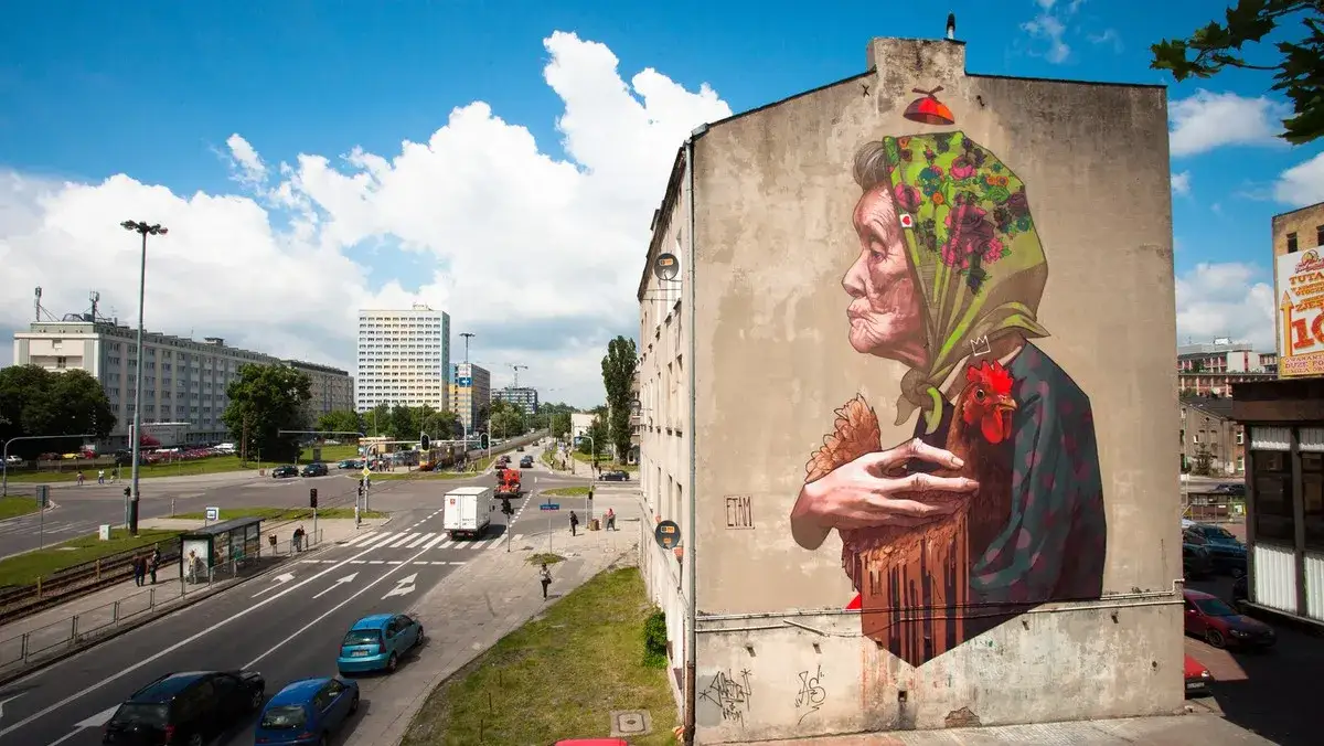 Murale w Łodzi przykłady