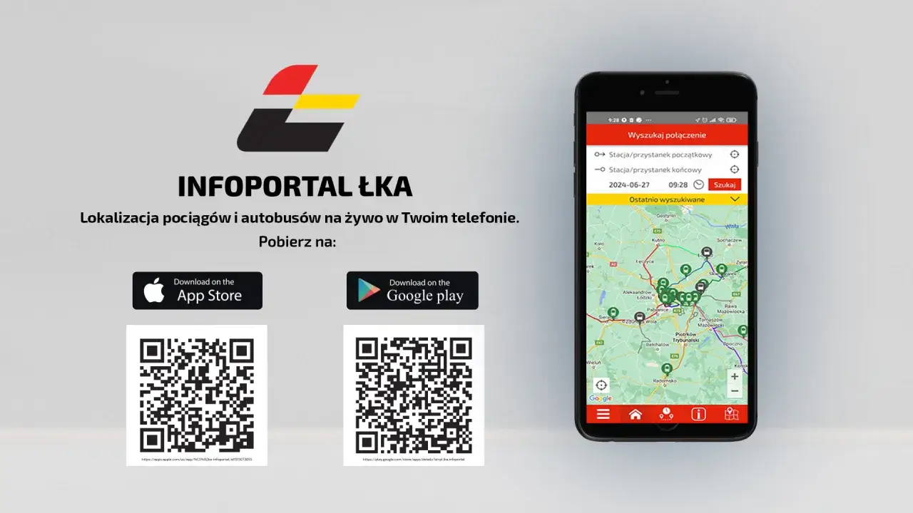 ikony aplikacji do śledzenia pociąg&oacute;w w Polsce