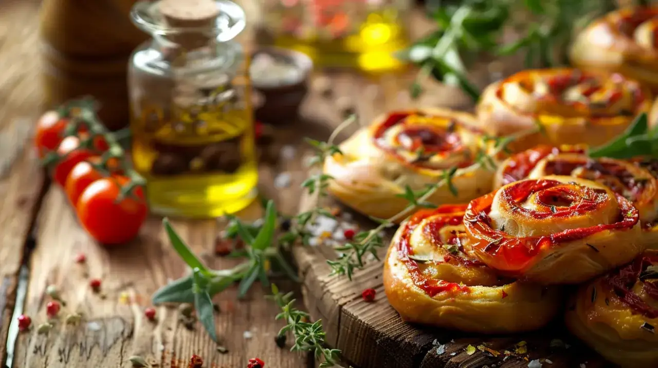 Zdjęcie Bułki z suszonymi pomidorami: Śródziemnomorski akcent na śniadanie