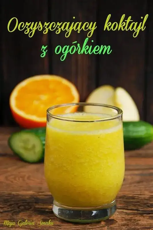 Zdjęcie Orzeźwiający koktajl z selera naciowego i jabłek na zdrowie i detoksykację