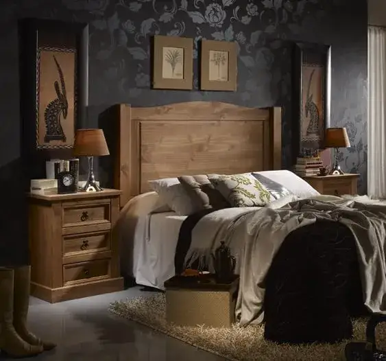 Zdjęcie Dormitorio de matrimonio con madera: ideas para un espacio cálido y único