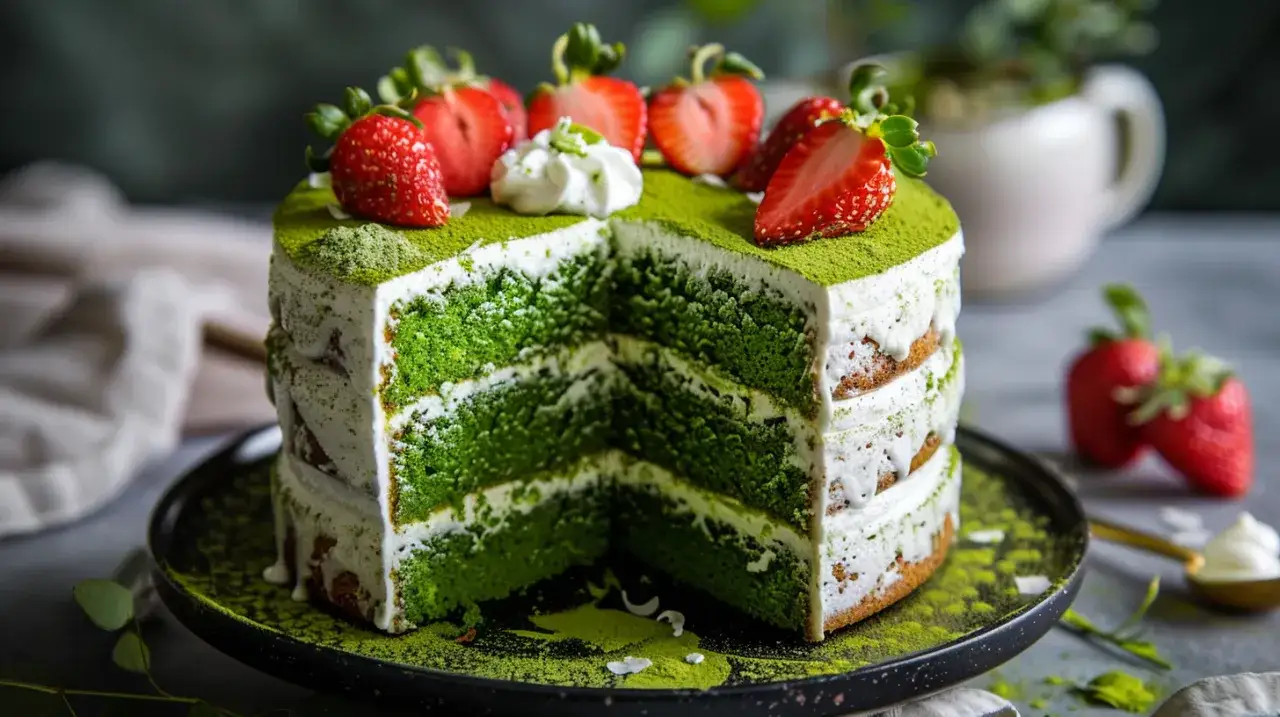 Zdjęcie Egzotyczne ciasto z matchą i mascarpone: Niezwykły smak i aromat!